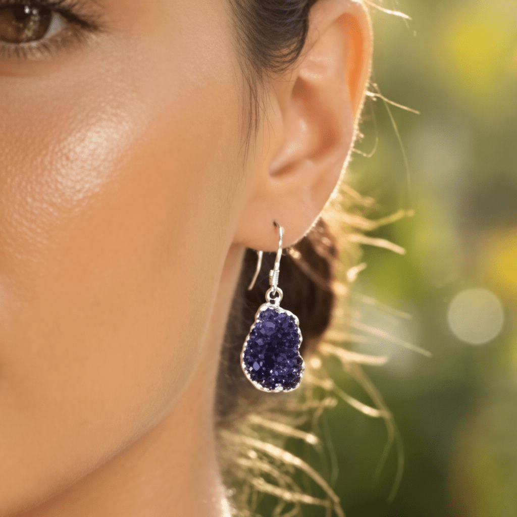 Σκουλαρίκια με Αμέθυστο 